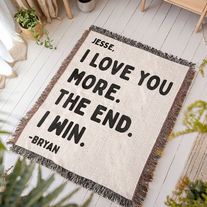 Personalized Couple Love Woven Blanket