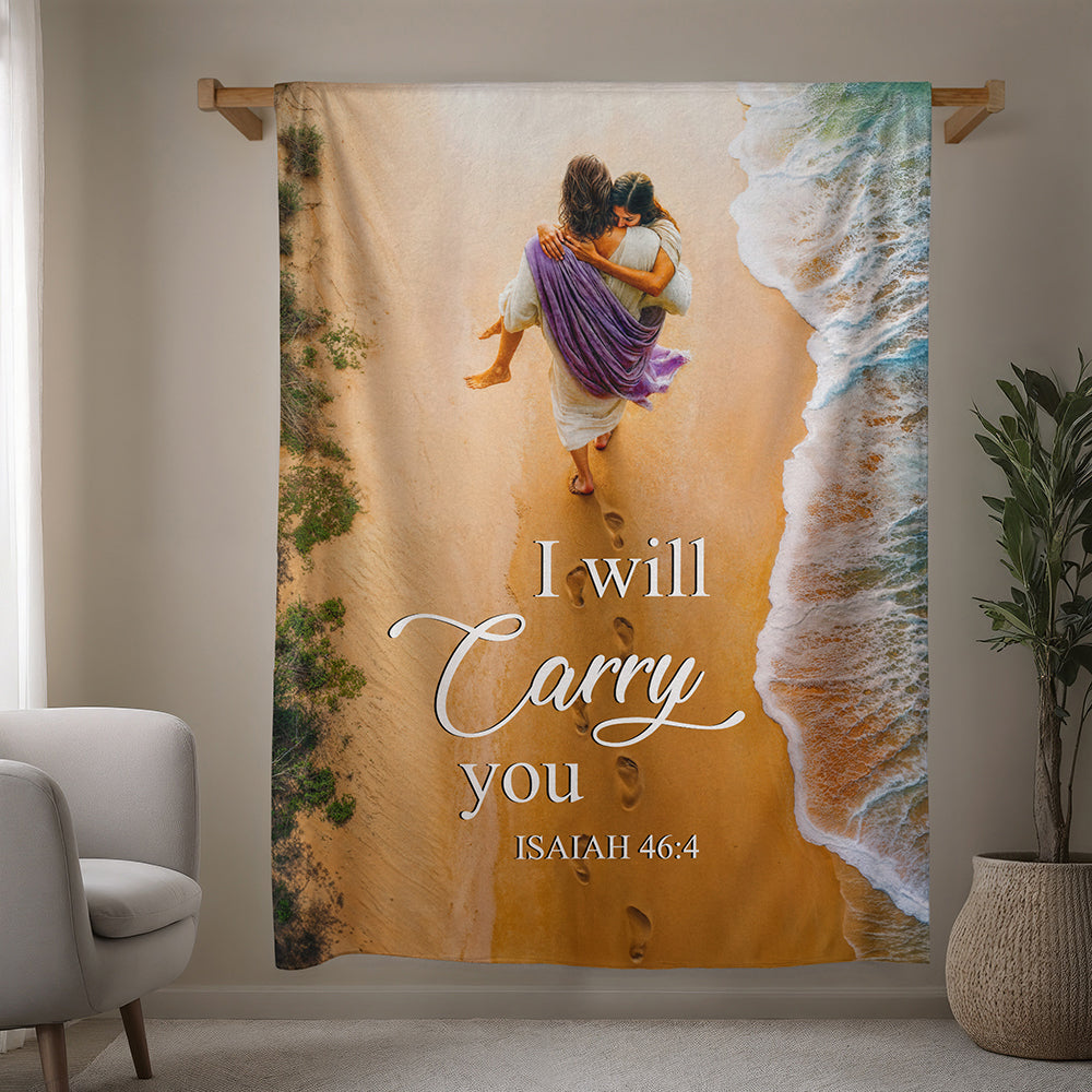 I Will Carry You Fleece Blanket