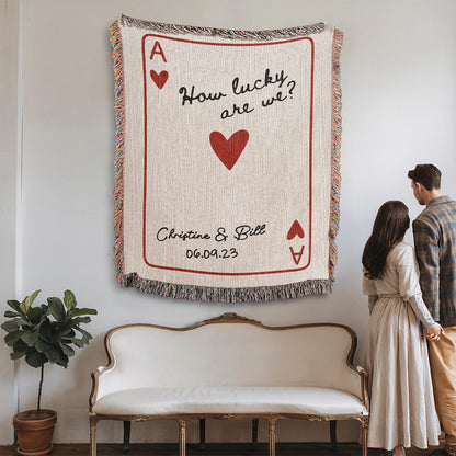 Personalized Anniversary Woven Blanket
