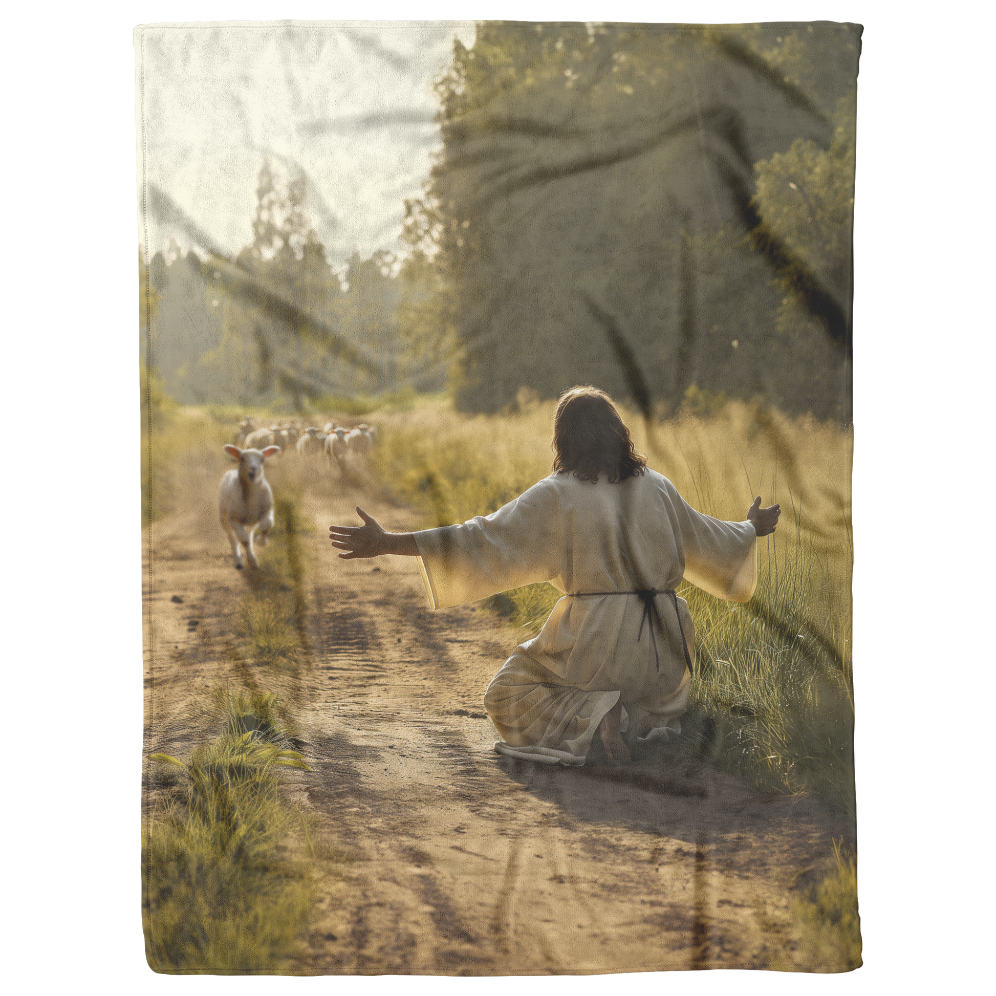 Lamb_Runs_to_Jesus_Fleece_Blanket_V_Blanket_AS_Flat_Mockup.png