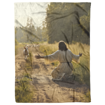 Lamb_Runs_to_Jesus_Fleece_Blanket_V_Blanket_AS_Flat_Mockup.png