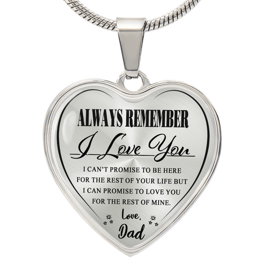 Remember I Love You - Heart Necklace