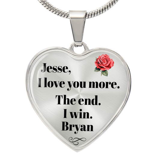 Personalized Couple Love Heart Necklace