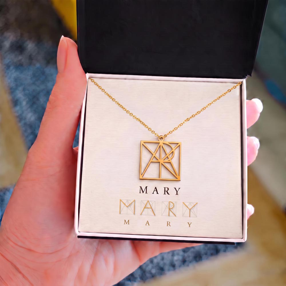 Custom Monogram Name Necklace