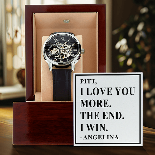 Personalized Love Win - Men's Openwork Watch