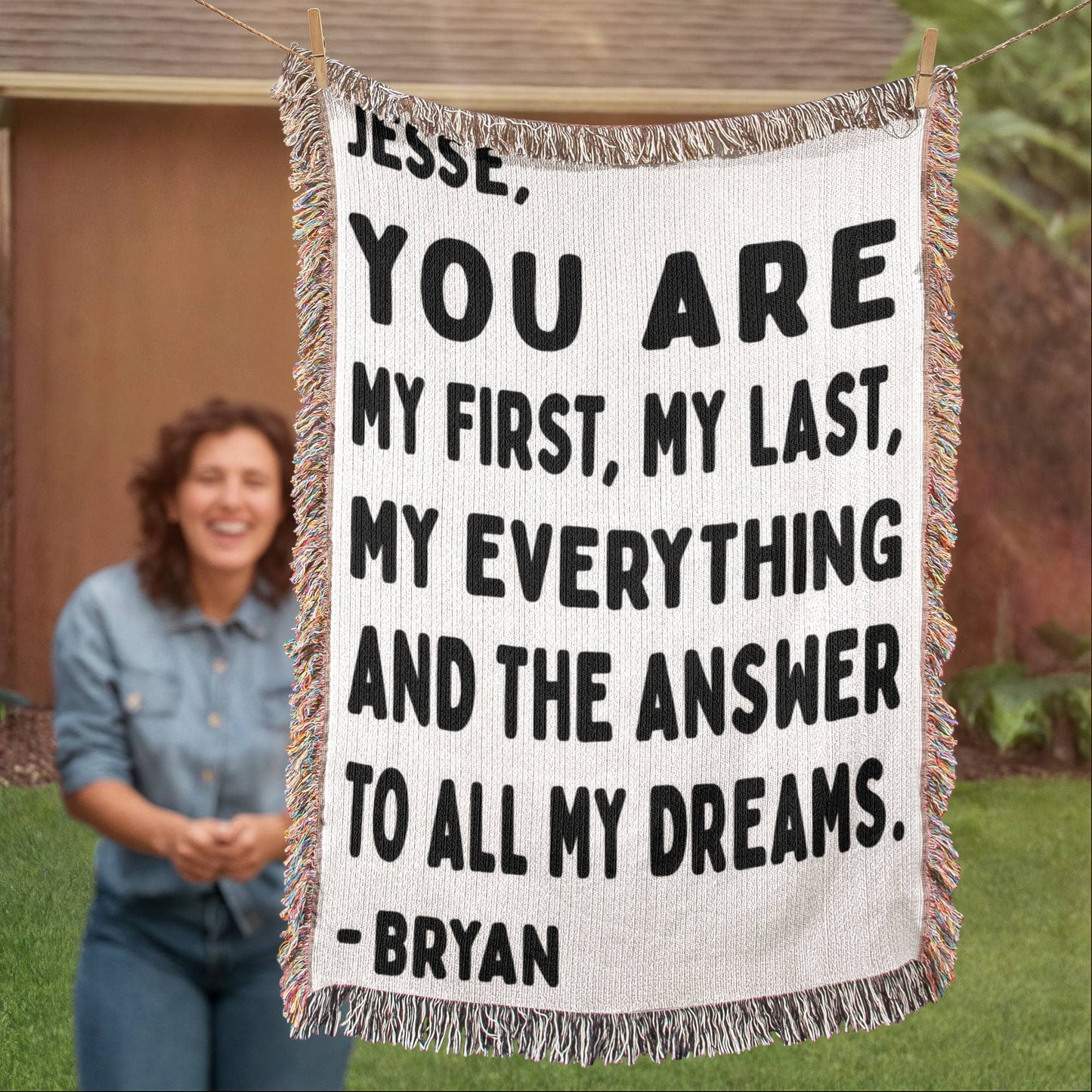 Personalized My Everything Woven Blanket