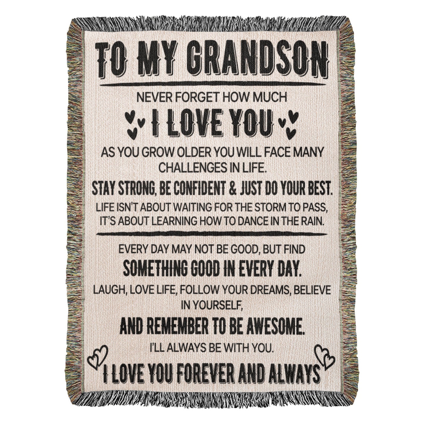 To My Grandson - Woven Blanket