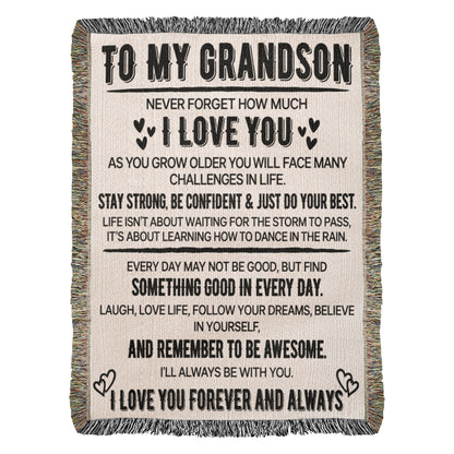To My Grandson - Woven Blanket