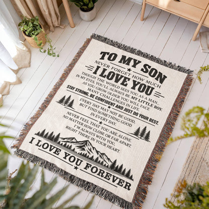 To My Son - Woven Blanket