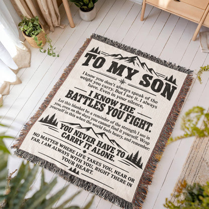 To My Son - Woven Blanket
