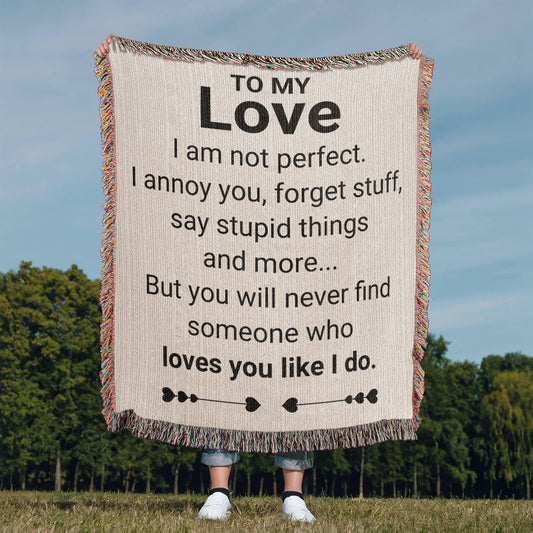 To My Love - American Woven Blanket