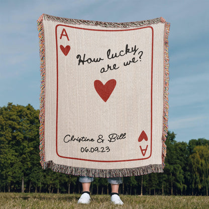 Personalized Anniversary Woven Blanket