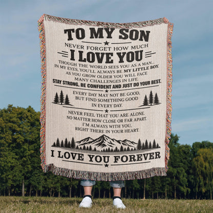 To My Son - Woven Blanket