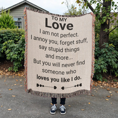 To My Love - American Woven Blanket