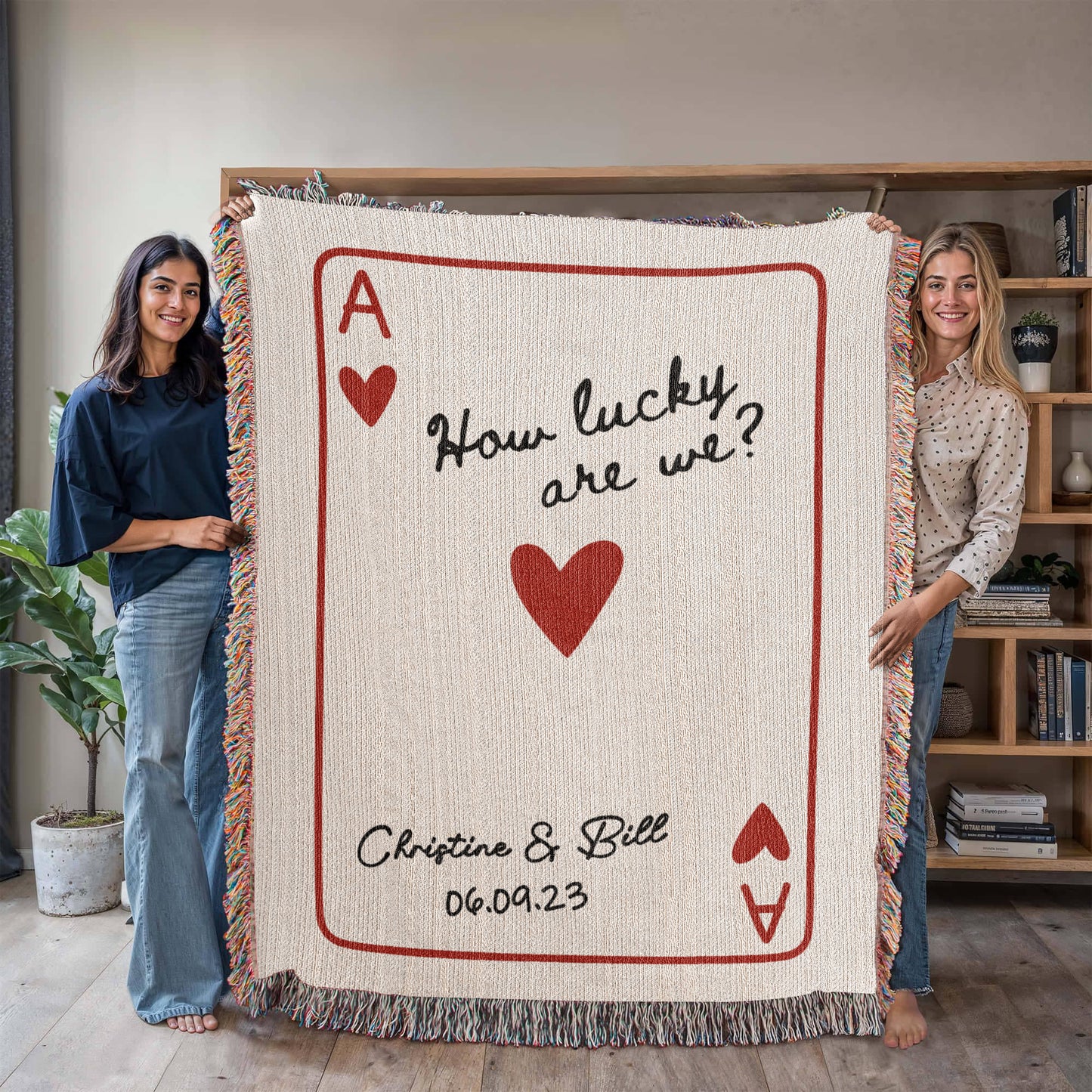 Personalized Anniversary Woven Blanket