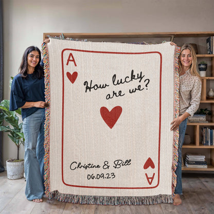 Personalized Anniversary Woven Blanket