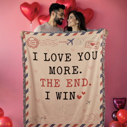Love You More Woven Blanket