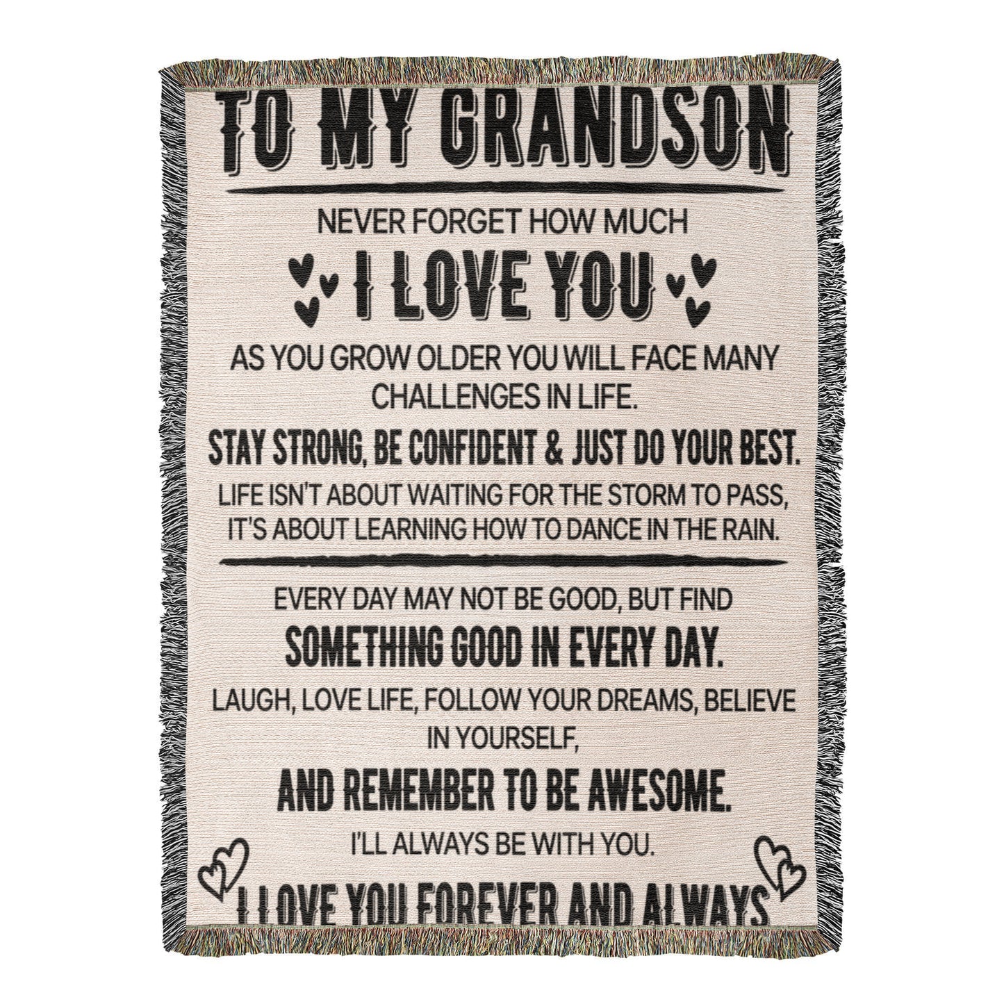 To My Grandson - Woven Blanket